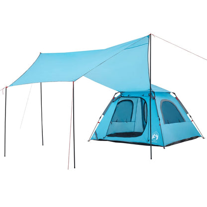 Kuppel-Campingzelt 4 Personen Blau Quick Release