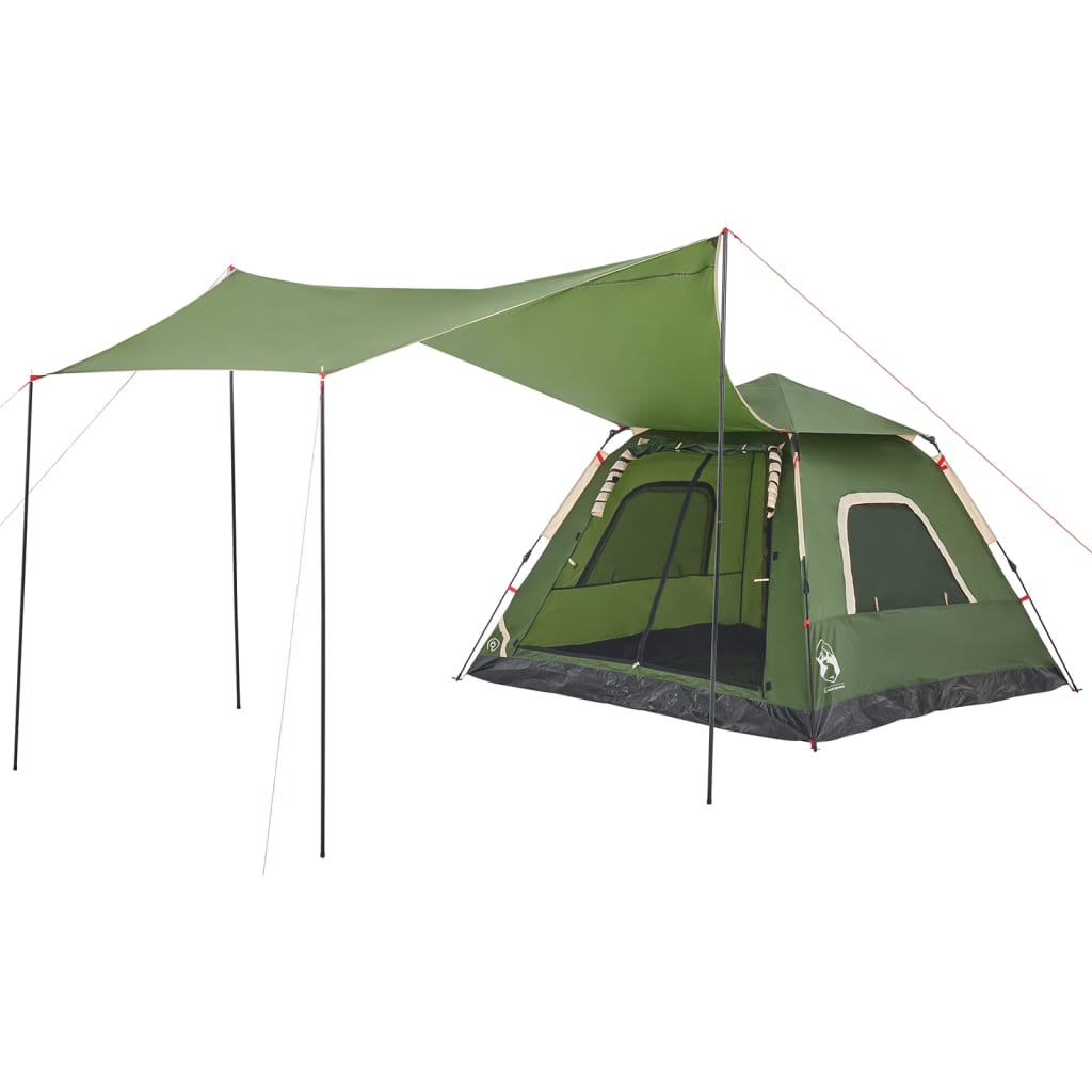 Kuppel-Campingzelt 5 Personen Grün Quick Release