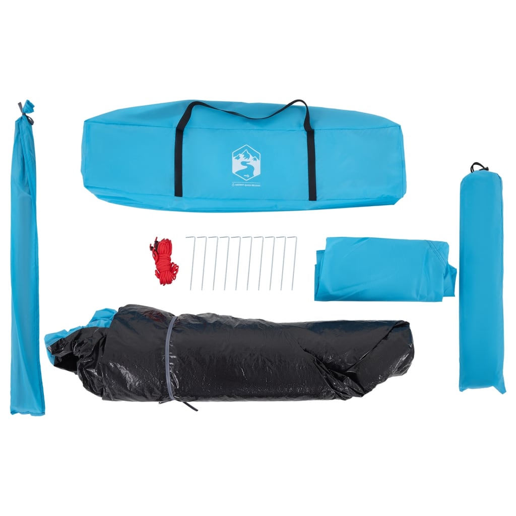 Kuppel-Campingzelt 5 Personen Blau Quick Release