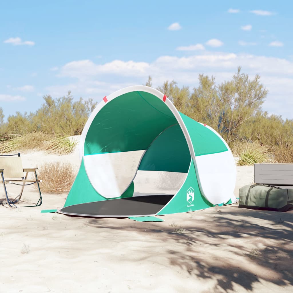 Strandzelt 2 Personen Seegrün Pop-Up Wasserdicht