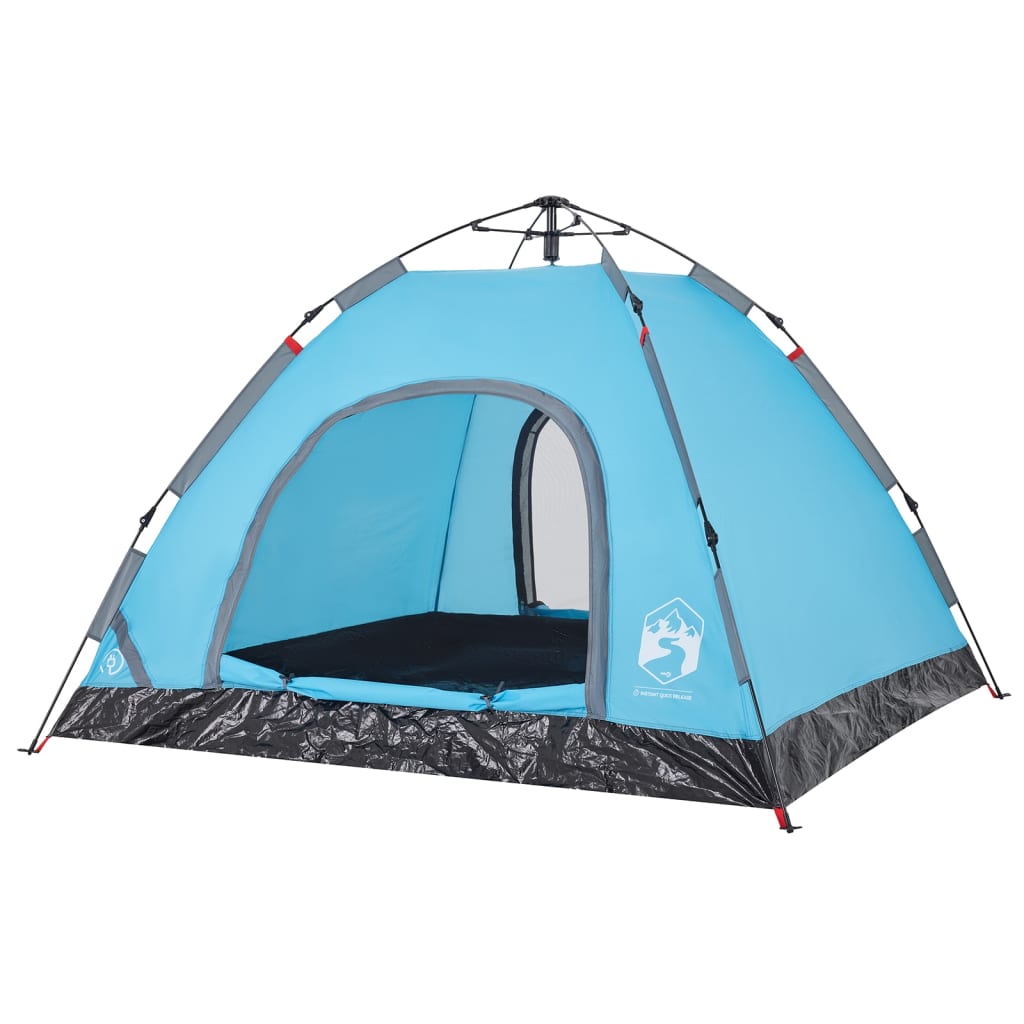 Campingzelt 3 Personen Blau Quick Release