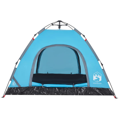 Campingzelt 3 Personen Blau Quick Release