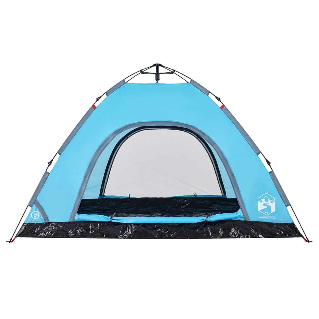 Campingzelt 4 Personen Blau Quick Release