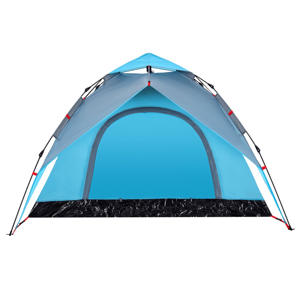 Kuppel-Campingzelt 3 Personen Blau Quick Release