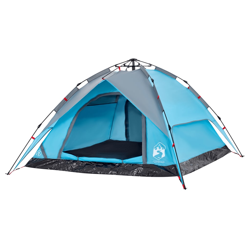 Kuppel-Campingzelt 4 Personen Blau Quick Release