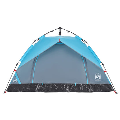 Kuppel-Campingzelt 3 Personen Blau Quick Release