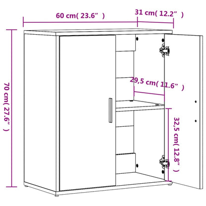 Sideboard Betongrau 60x31x70 cm Holzwerkstoff