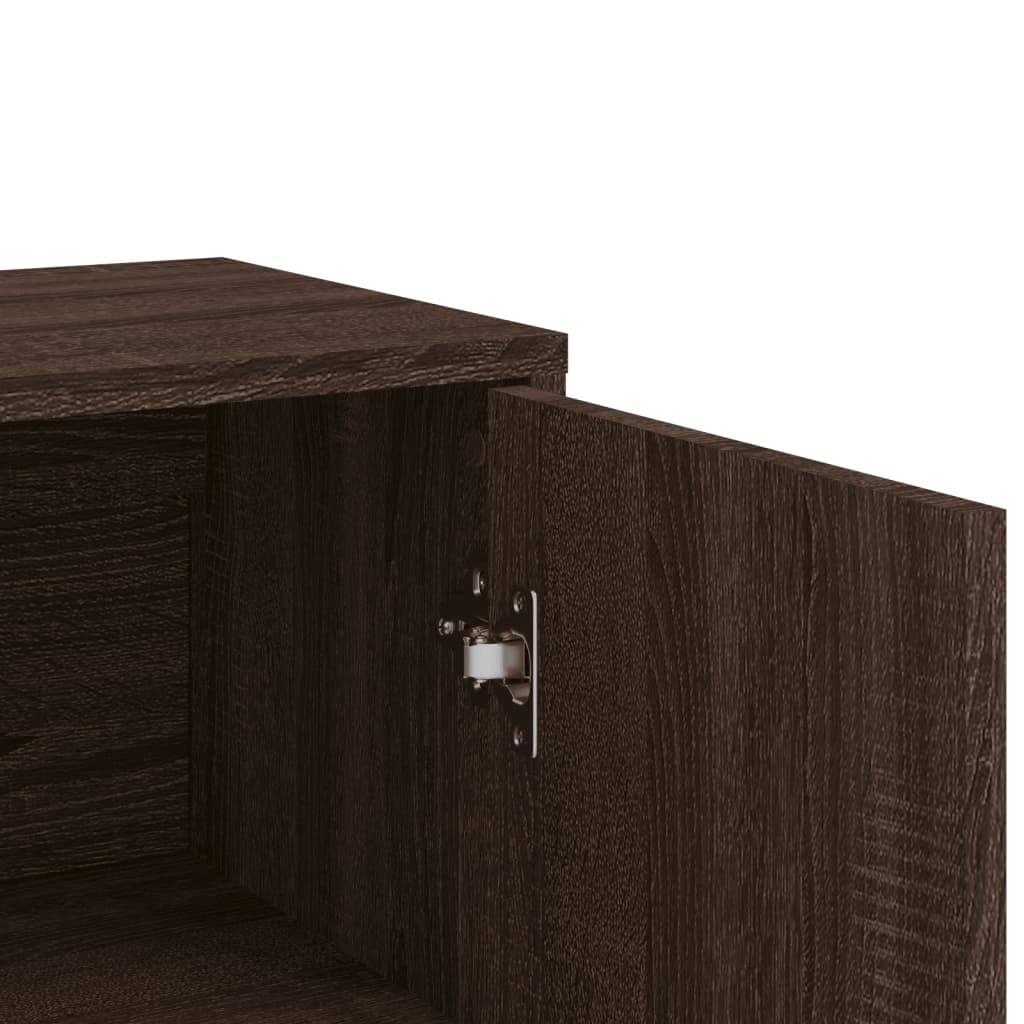 Sideboard Braun Eichen-Optik 60x31x84 cm Holzwerkstoff