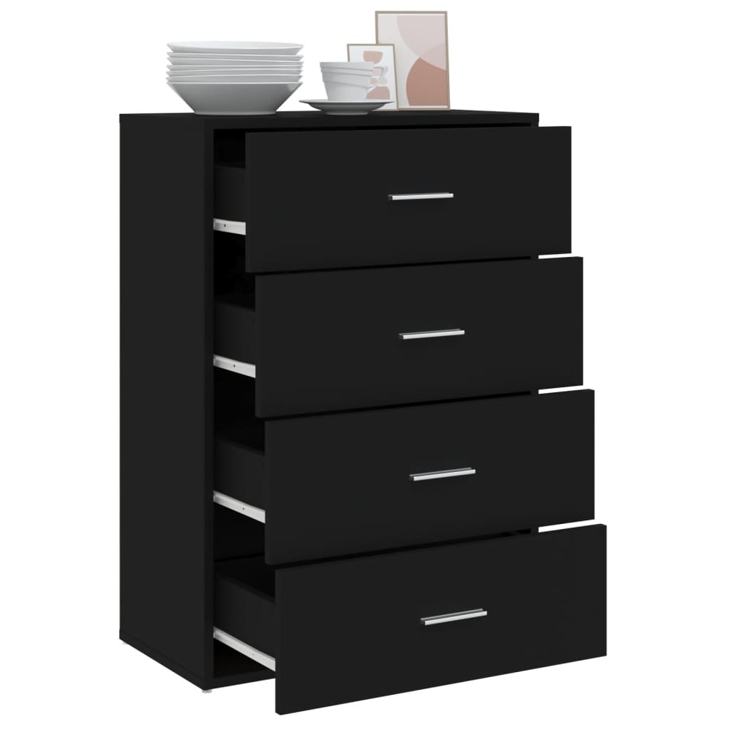 Sideboard Schwarz 60x31x84 cm Holzwerkstoff