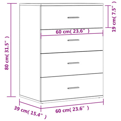 Sideboard Weiß 60x39x80 cm Holzwerkstoff