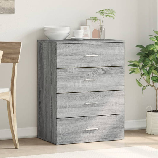 Sideboard Grau Sonoma 60x39x80 cm Holzwerkstoff