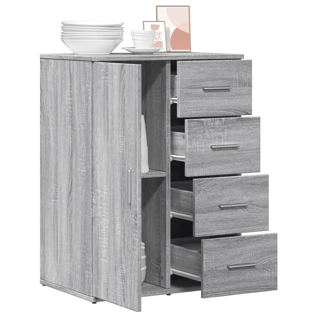 Sideboard Grau Sonoma 59x39x80 cm Holzwerkstoff