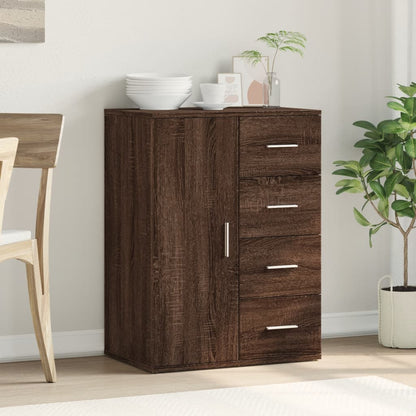 Sideboard Braun Eichen-Optik 59x39x80 cm Holzwerkstoff