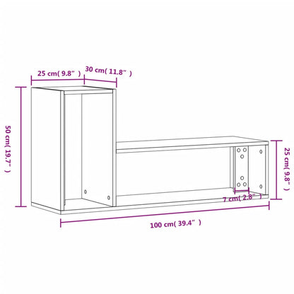 TV-Schränke 2 Stk. Grau Sonoma 100x30x50 cm Holzwerkstoff