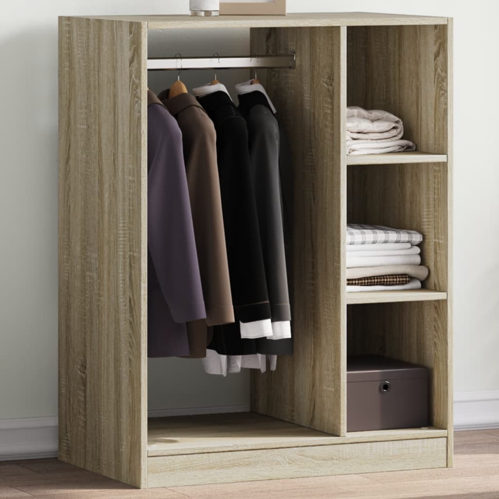 Kleiderschrank Schwarz 77x48x102 cm Holzwerkstoff