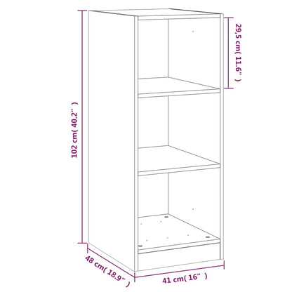 Kleiderschrank Weiß 48x41x102 cm Holzwerkstoff