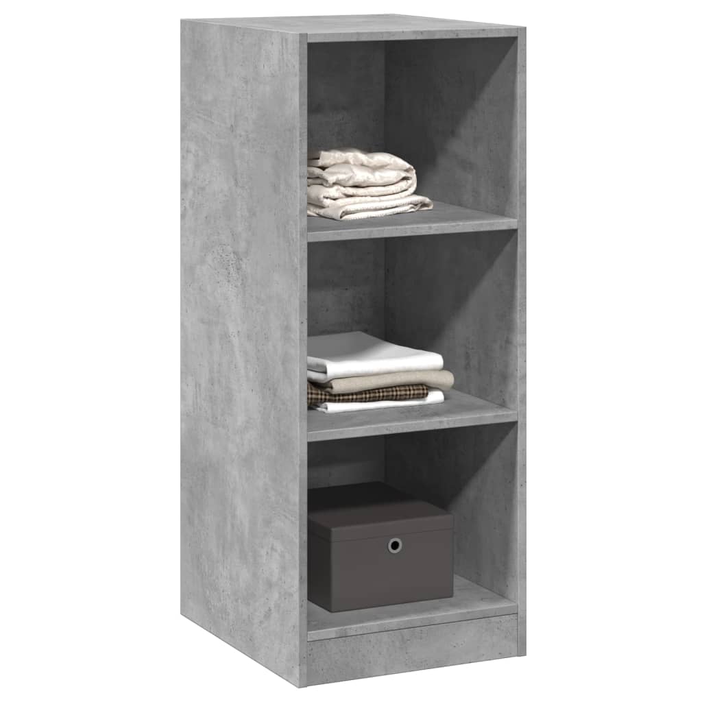 Kleiderschrank Betongrau 48x41x102 cm Holzwerkstoff