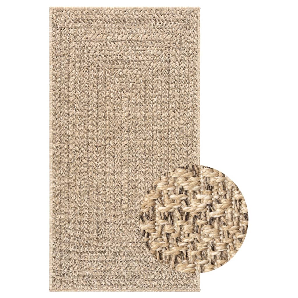 Teppich ZIZUR 60x110 cm Jute-Optik Indoor und Outdoor