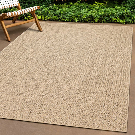 Teppich ZIZUR 100x200 cm Jute-Optik Indoor und Outdoor