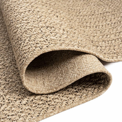 Teppich ZIZUR 120x120 cm Jute-Optik Indoor und Outdoor