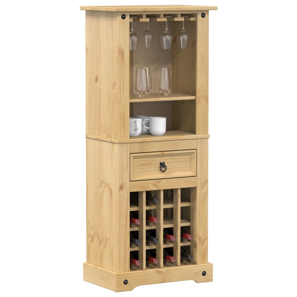 Weinregal Corona 56x35x120 cm Massivholz Kiefer