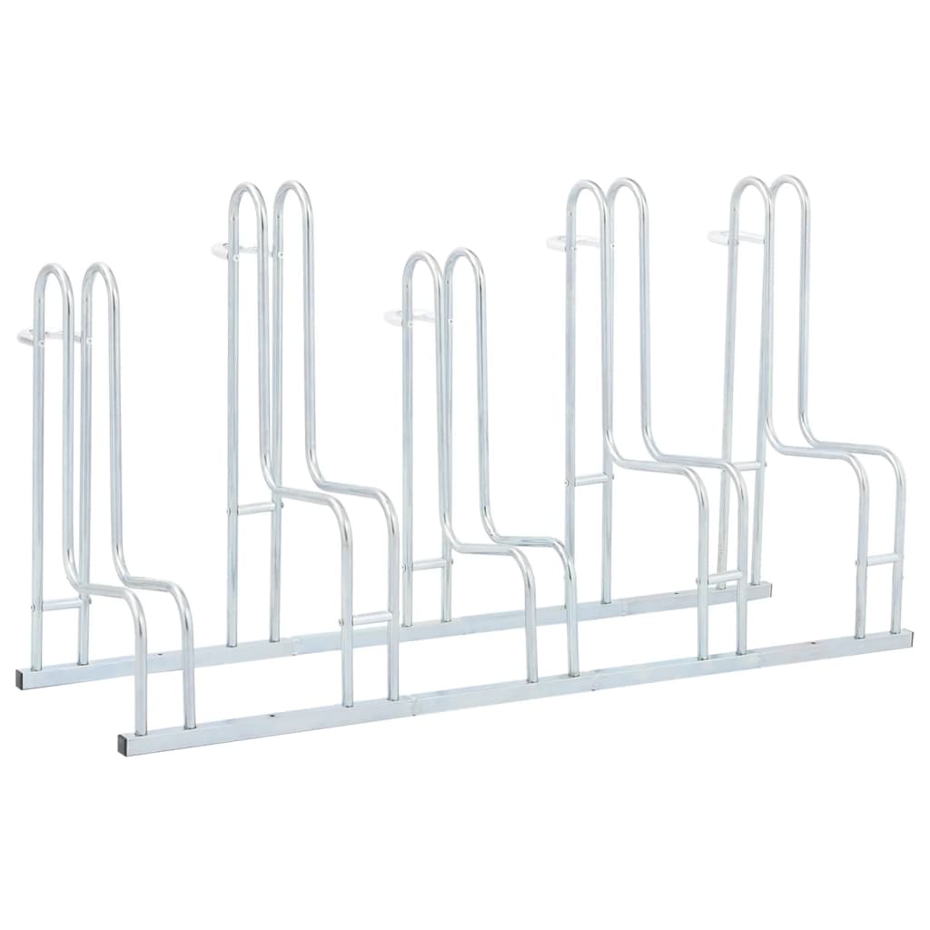 Fahrradständer für 5 Fahrräder Freistehend Verzinkter Stahl