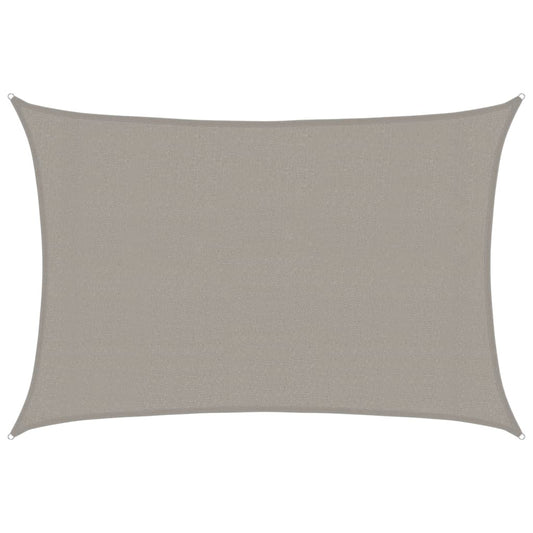 Sonnensegel 160 g/m² Rechteckig Hellgrau 3x4 m HDPE