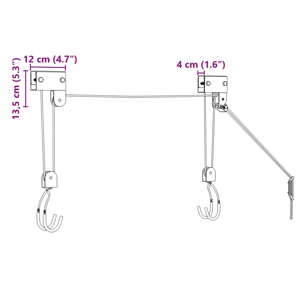 Fahrradlift Deckenmontage 57 kg