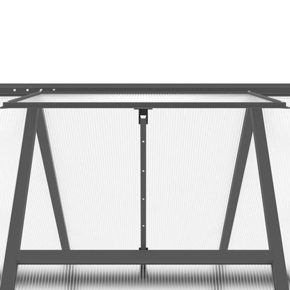 Gewächshaus mit Fundamentrahmen Anthrazit 224x169x195 cm Alu