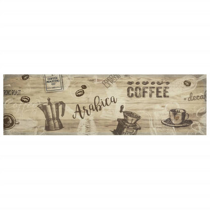 Küchenteppich Waschbar Kaffee Braun 45x150 cm Samt