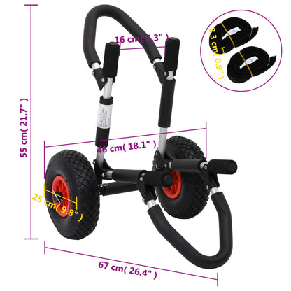 SUP Trolley für Surfbrett Klappbar 45 kg Aluminium