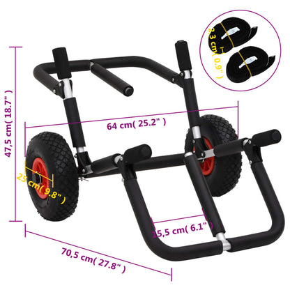 Kajak-Trolley Klappbar 90 kg Aluminium