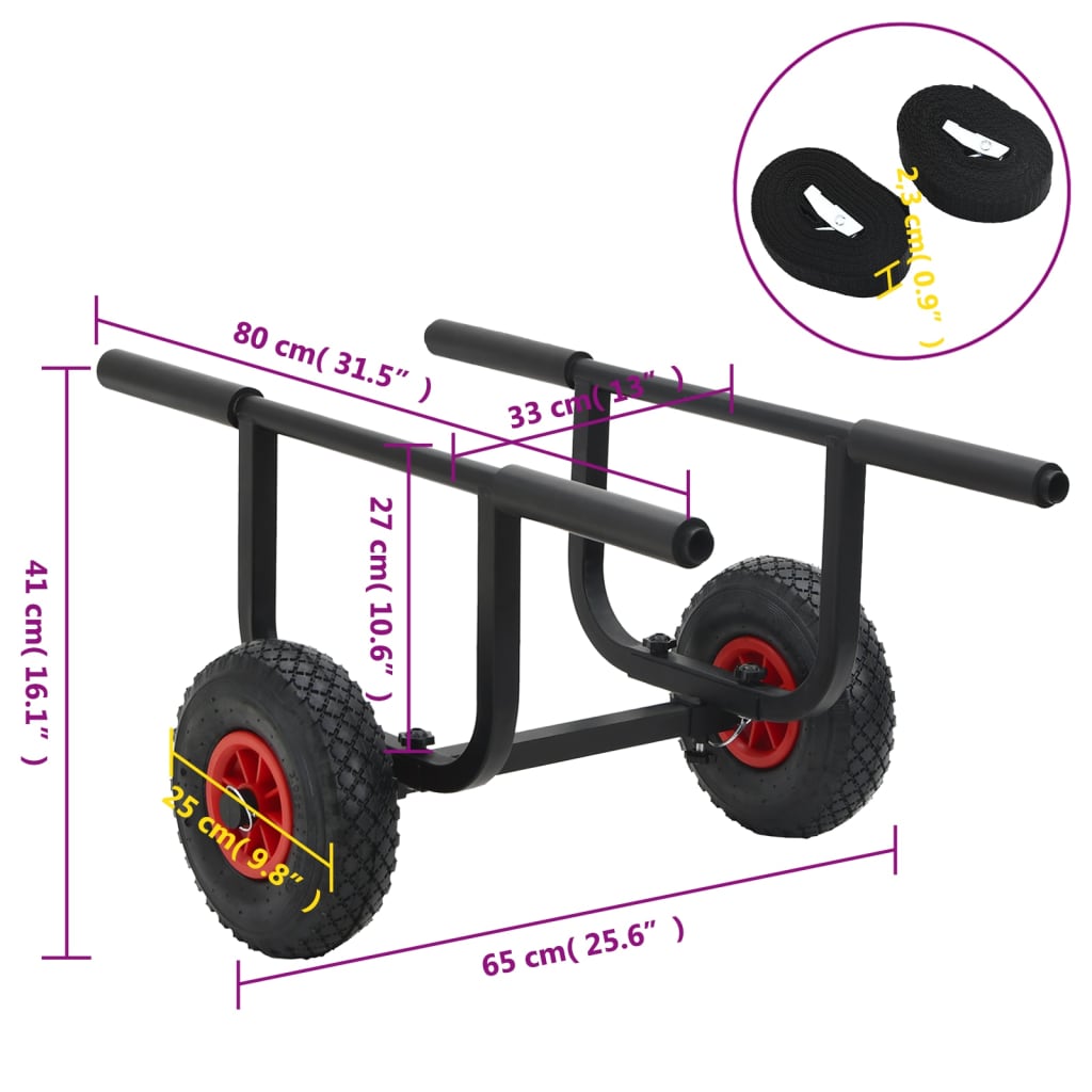 Kajak-Trolley 90 kg Aluminium