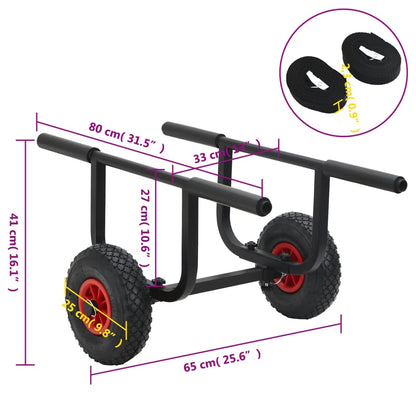 Kajak-Trolley 90 kg Aluminium