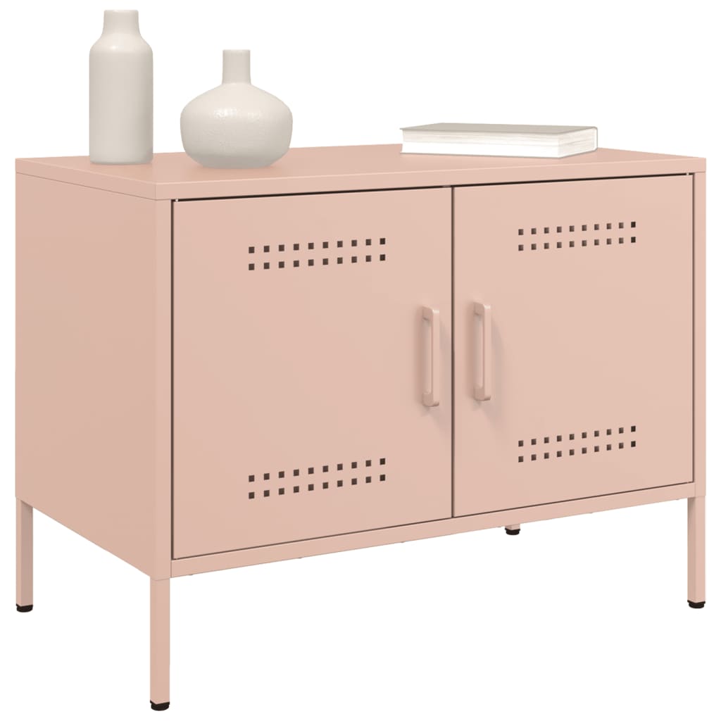 TV-Schrank Rosa 68x39x50,5 cm Stahl