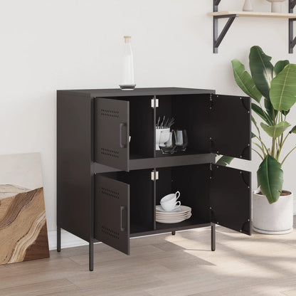 Sideboard Schwarz 68x39x79 cm Stahl