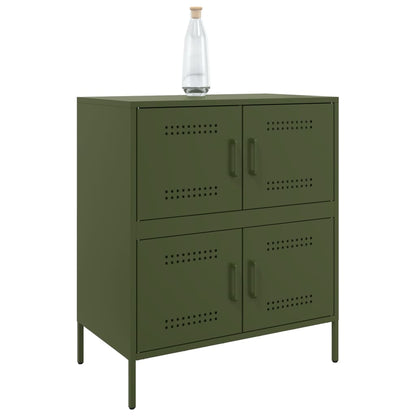 Sideboard Olivgrün 68x39x79 cm Stahl