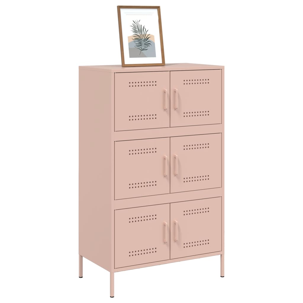 Highboard Rosa 68x39x113 cm Stahl