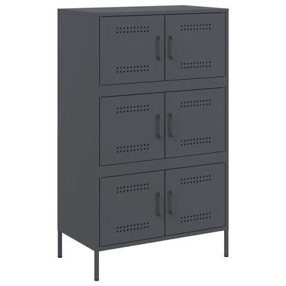 Highboard Anthrazit 68x39x113 cm Stahl