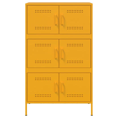 Highboard Senfgelb 68x39x113 cm Stahl