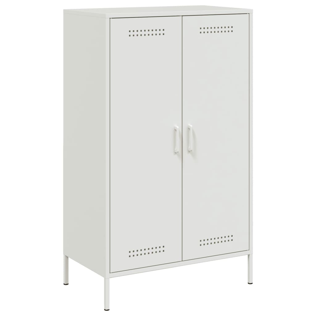 Highboard Weiß 68x39x113 cm Stahl