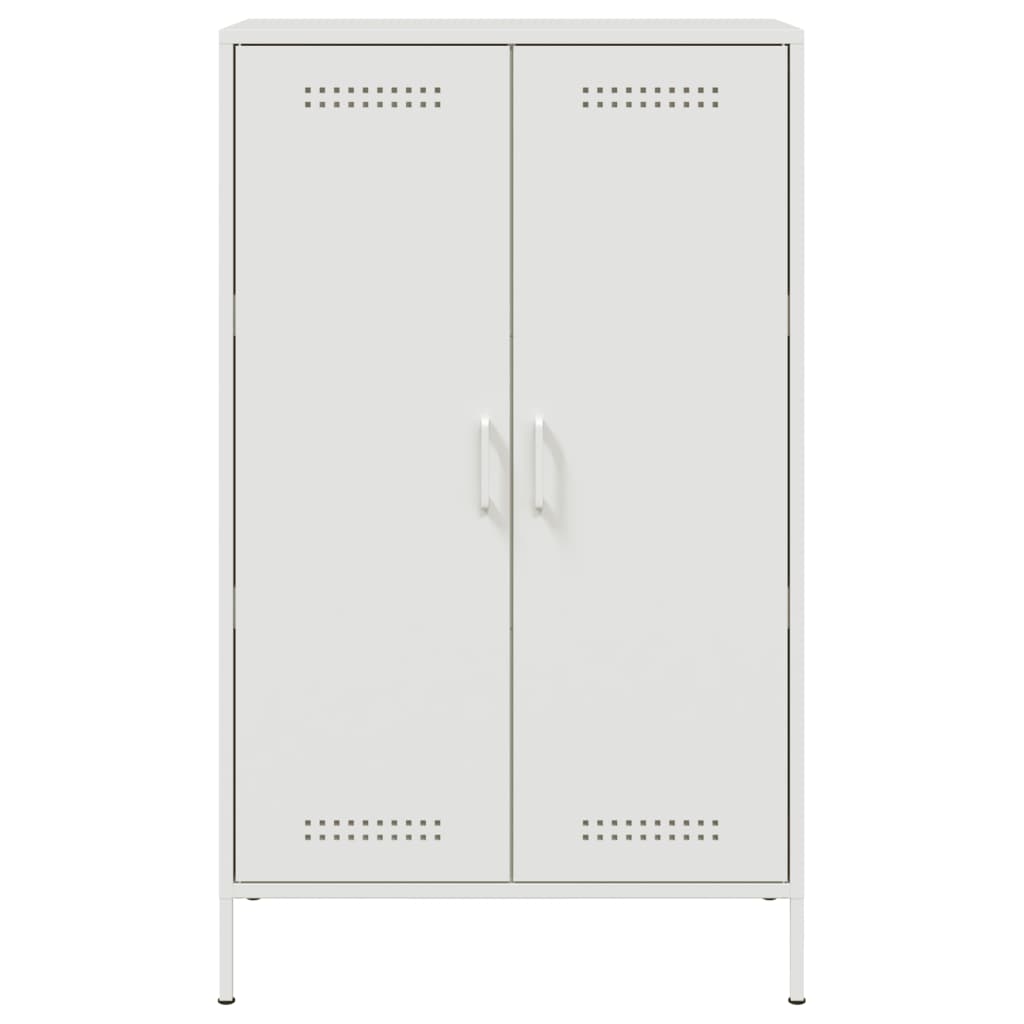 Highboard Weiß 68x39x113 cm Stahl