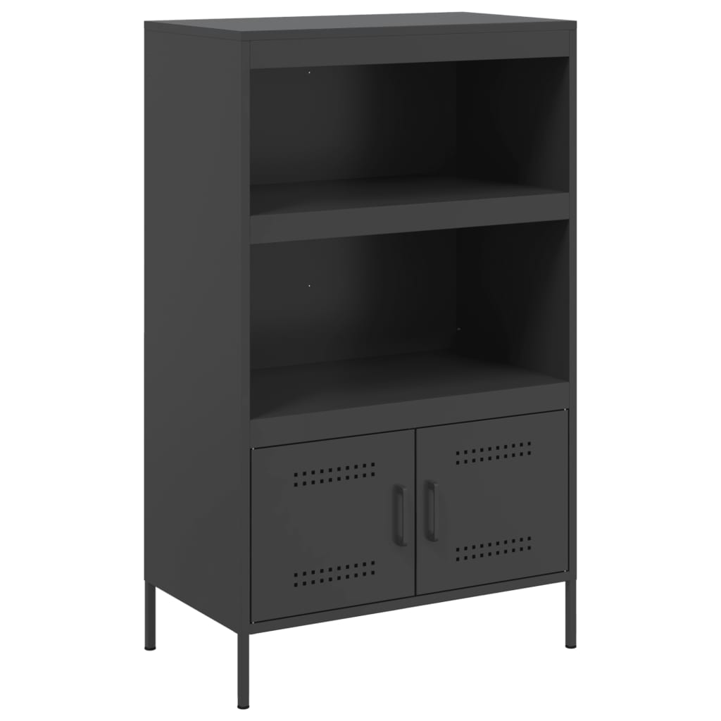 Highboard Schwarz 68x39x113 cm Stahl