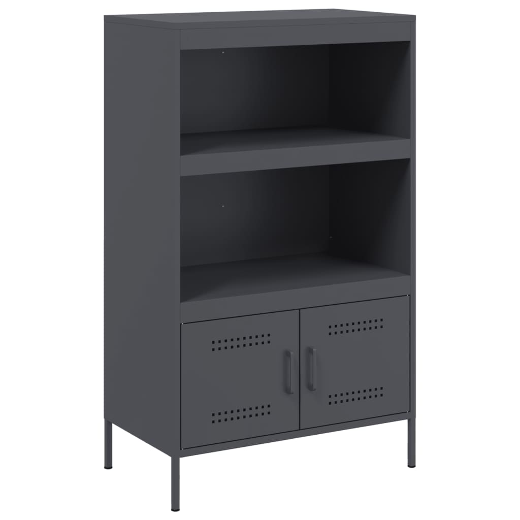 Highboard Anthrazit 68x39x113 cm Stahl