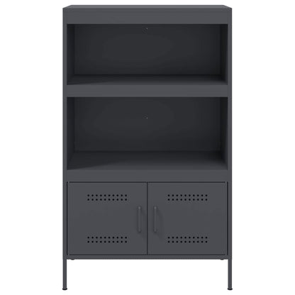 Highboard Anthrazit 68x39x113 cm Stahl