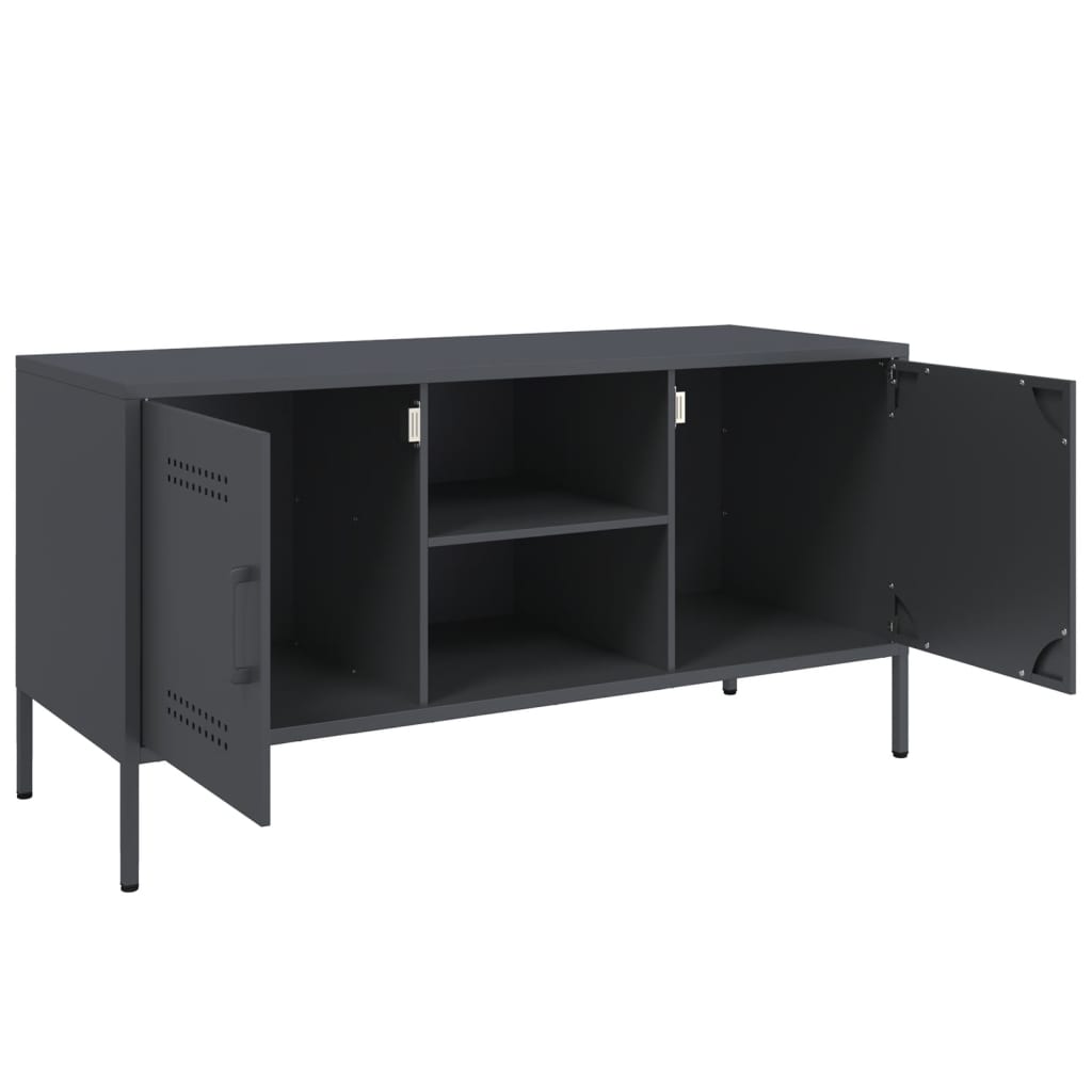 TV-Schrank Anthrazit 100,5x39x50,5 cm Stahl