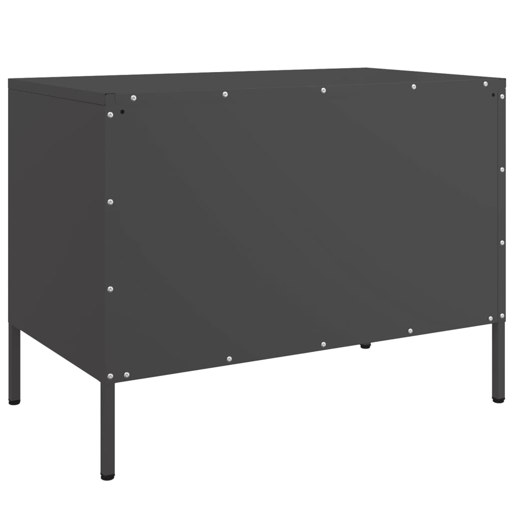 TV-Schrank Schwarz 68x39x50,5 cm Stahl