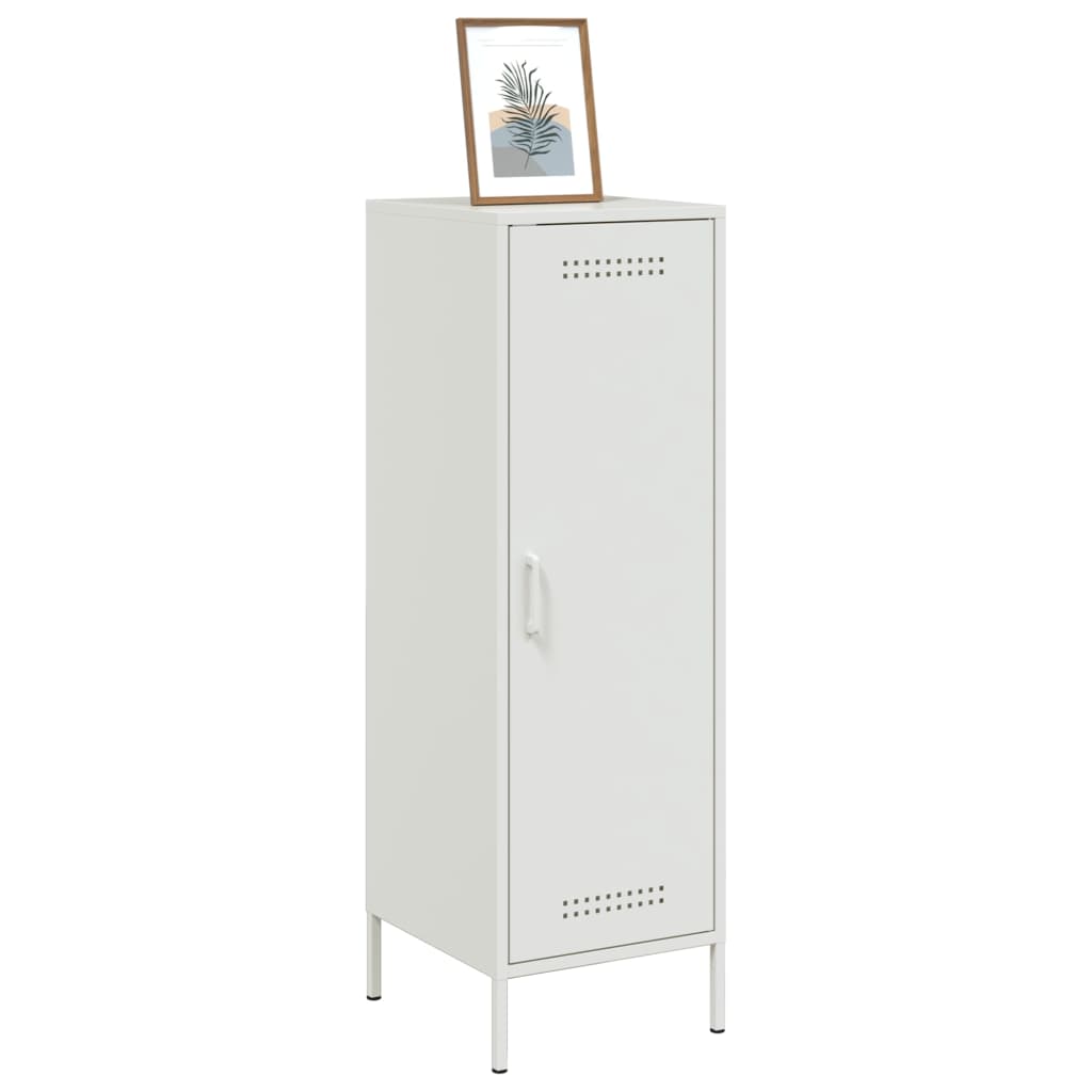 Highboard Weiß 36x39x113 cm Stahl