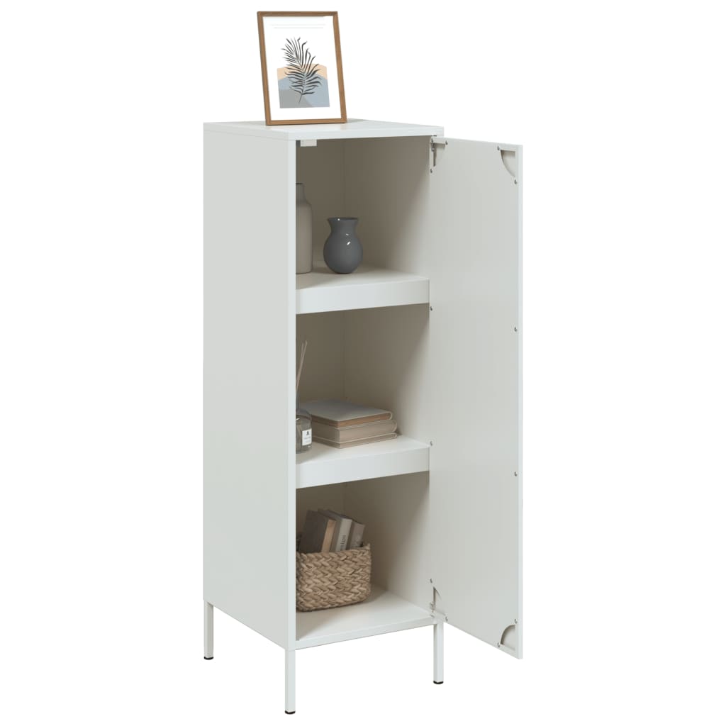 Highboard Weiß 36x39x113 cm Stahl