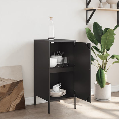 vidaXL Sideboard Schwarz 36x39x79 cm Stahl